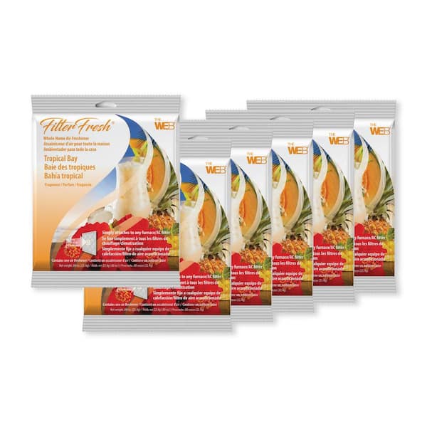 Web Filter Fresh Tropical Bay Air Fresheners for Air Filters (6-Pack)