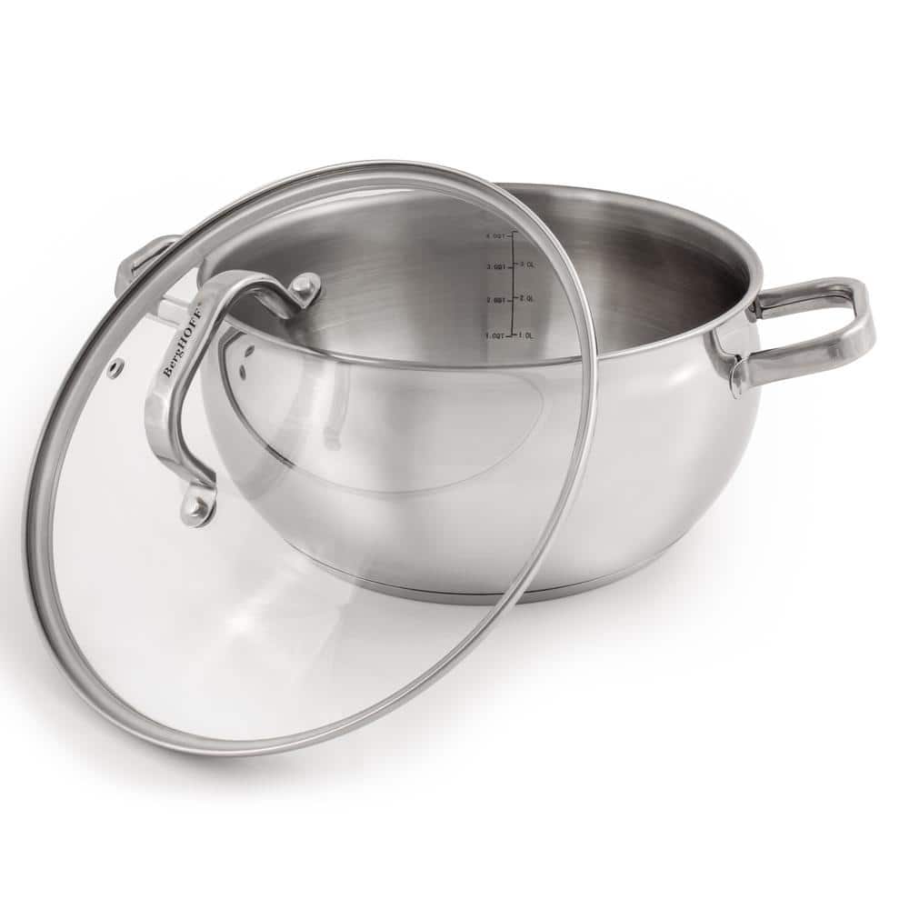 Belly Shape 7-Piece Stainless Steel Cookware Set with Glass Lids