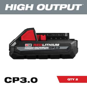 M18 18V Lithium-Ion HIGH OUTPUT CP 3.0Ah Battery Pack (2-Pack)