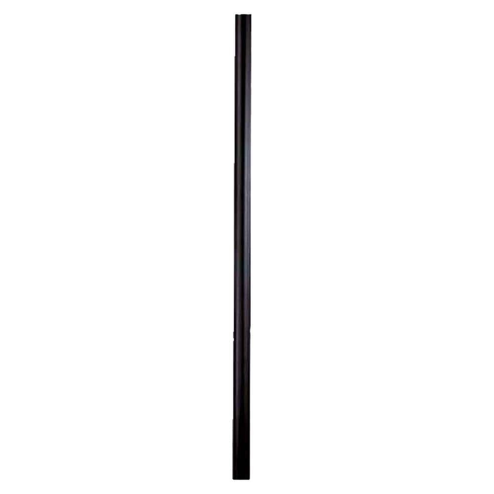 Matte Black 96" Extruded Aluminum Outdoor Lamp Post