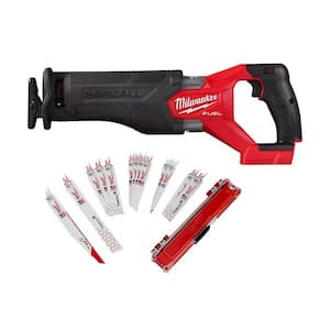 M18 FUEL GEN-2 18V Lithium-Ion Brushless Cordless SAWZALL Reciprocating Saw (Tool-Only) with Saw Blade Set (13 Piece)