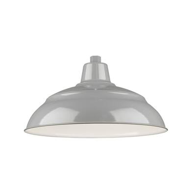 R Series 1-Light 18 in. Gray Warehouse Shade