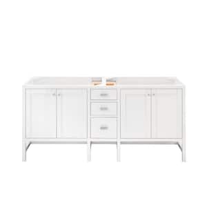 Addison 71.9 in W x 23.4 in D x 34.5 in H Bath Vanity Cabinet without Top in Glossy White