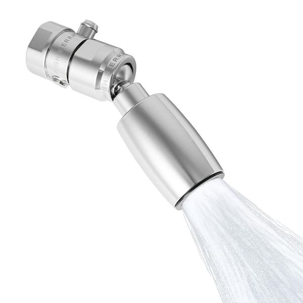 High Sierra Showerheads 1-Spray 1 in. Single Wall Mount Waterfall Fixed Rain Shower Head in Polished Chrome