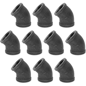 1/2 in. Steel 45-Degree Elbow Fitting (10-Pack)
