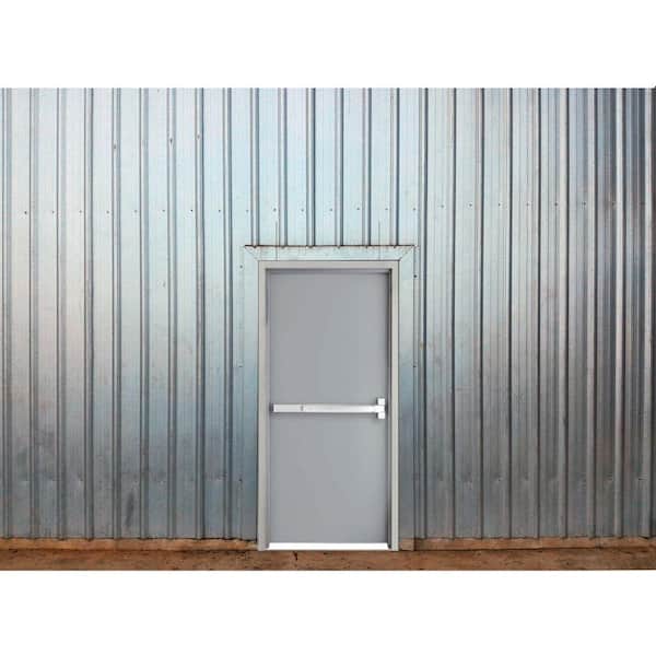 Armor Door 36 in. x 84 in. Fire-Rated Gray Right-Hand Flush