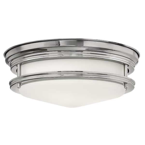 Hadley 12 in. 2-Light Chrome Flush Mount