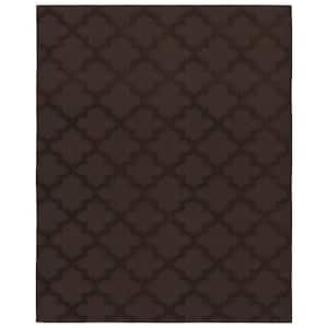 Quatro Mocha 12 ft. x 15 ft. Cut-loop Trellis Area Rug