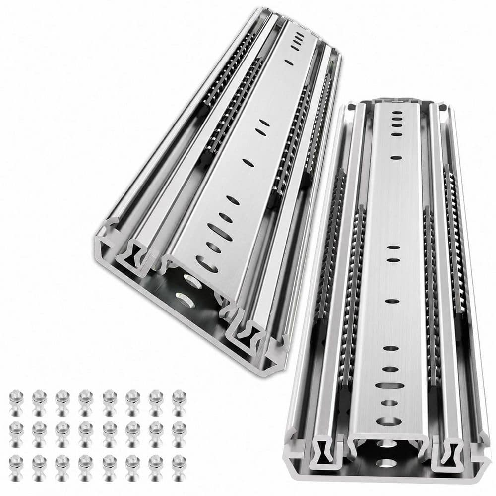 500lb Load Bearing 76mm Wide Blue Zinc Steel Ball Bearing Full Extension Heavy Duty Drawer Slides 1 Pair price history on PriceWatchPro