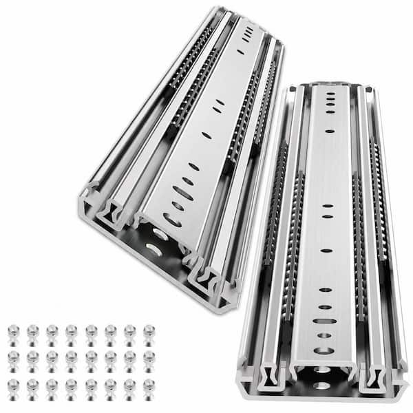 500lb Load Bearing 76mm Wide Blue Zinc Steel Ball Bearing Full Extension Heavy Duty Drawer Slides 1 Pair