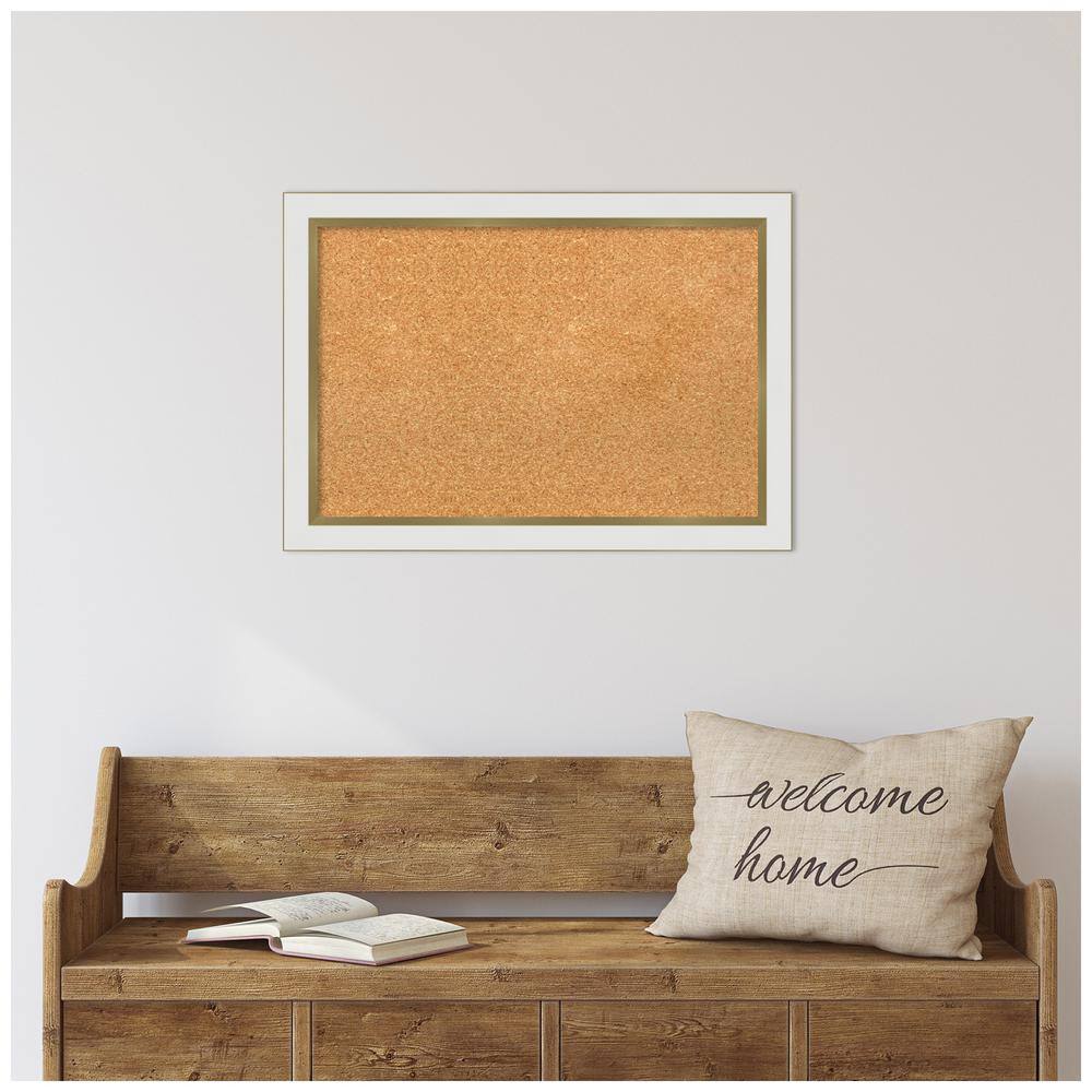 Eva Ombre Gold Narrow Framed Natural Cork Bulletin Board