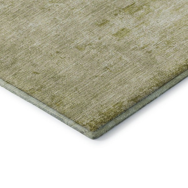 Mayfield Premium Machine Washable Abstract AMF1901 Aloe 10 ft. x 14 ft. Area Rug