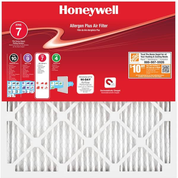 Honeywell 30 x 30 x 1 Allergen Plus Pleated MERV 11 - FPR 7 Air Filter