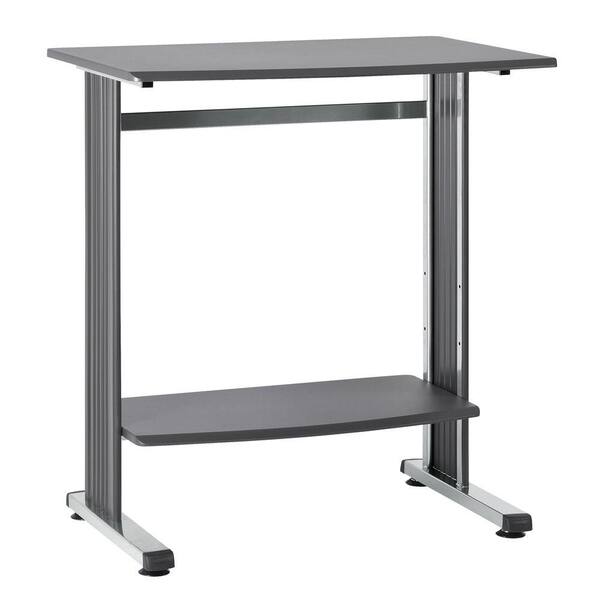 Buddy Products 36.8 in. Rectangular Charcoal Standing Desks with Cable Management