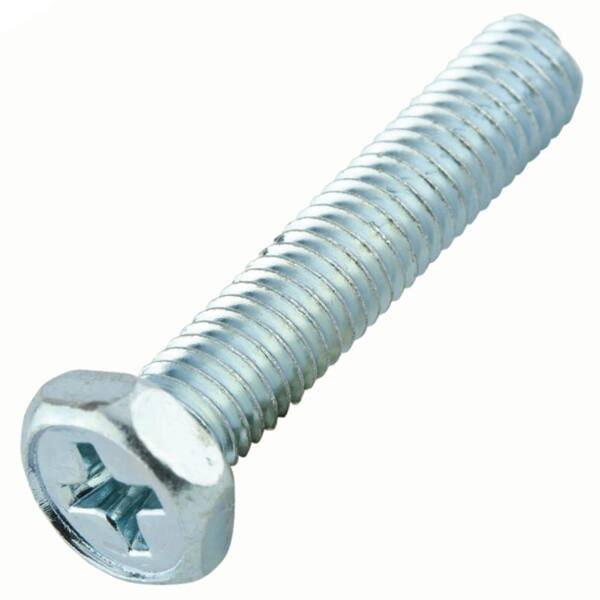 Crown Bolt #6-32 x 1/2 in. Phillips Hex-Head Machine Screws (8-Pack)