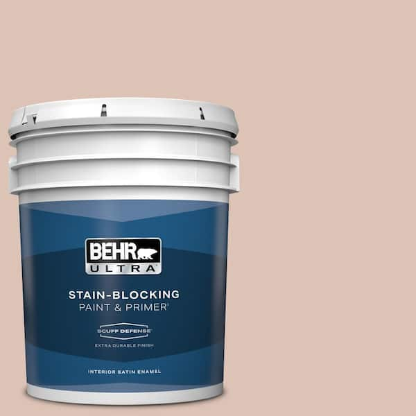 BEHR ULTRA 5 gal. #PPU2-07 Coral Stone Extra Durable Satin Enamel Interior Paint & Primer