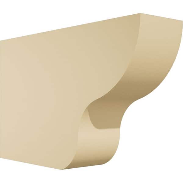 Ekena Millwork 4 in. W x 10 in. H x 16 in. L Standard Greensboro Signature Urethane Outlooker Rafter Tail, Primed Tan