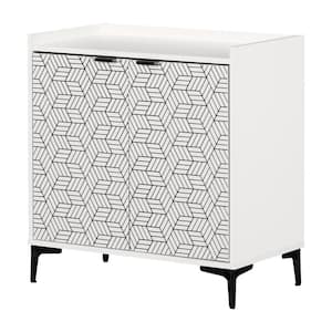 White and Black Hype Storage Cabinet