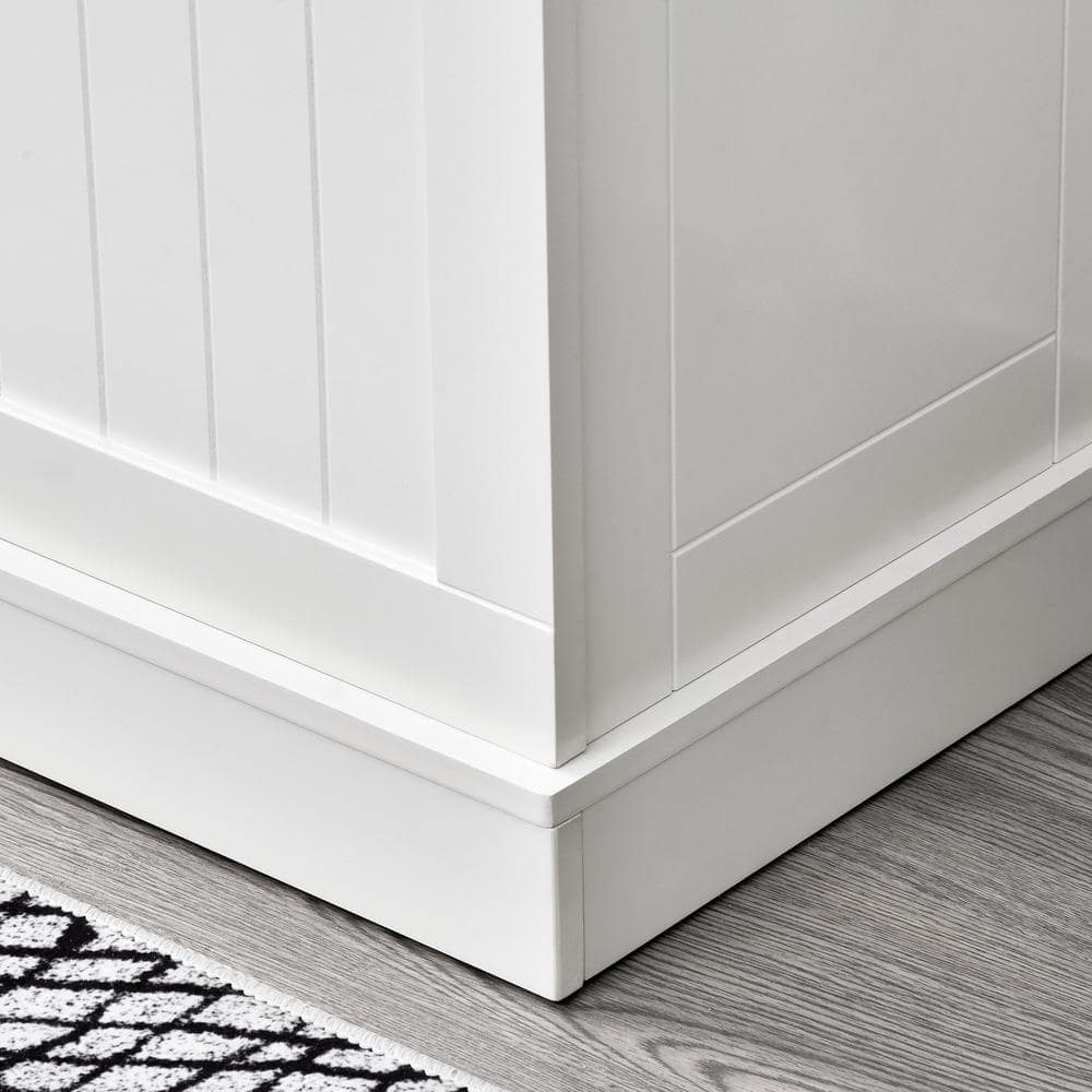 White Hall Tree with Storage Bench and Coat Rack