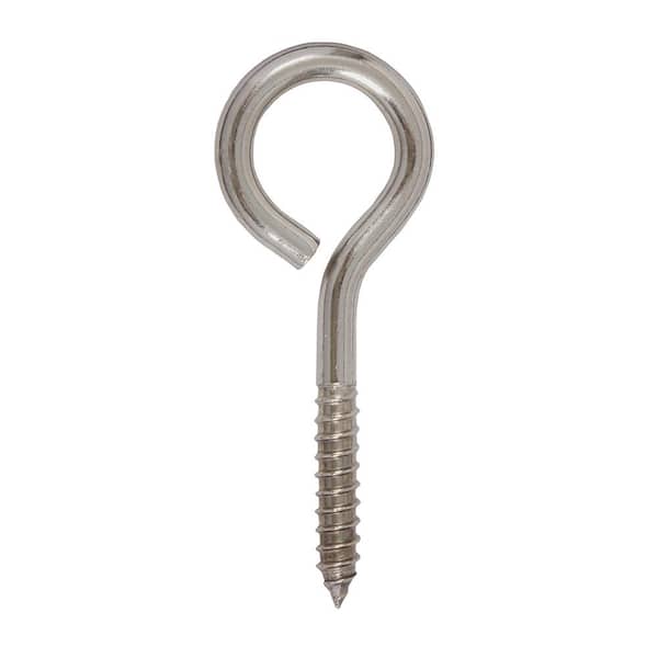 Everbilt 3/8 in. x 4-7/8 in. Stainless Steel Screw Eye 813676 - The Home  Depot