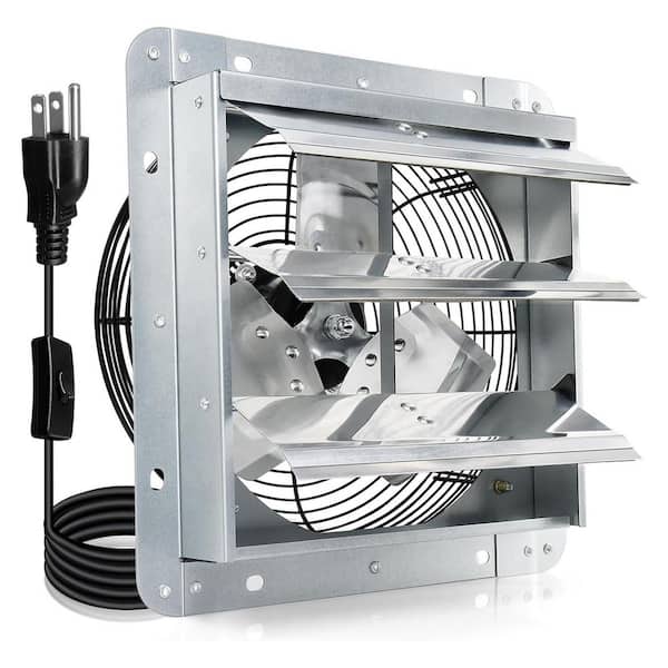 7 in. Shutter Exhaust Fan, 760CFM, Wall Mounted, Low Noise, 1.8m Cord