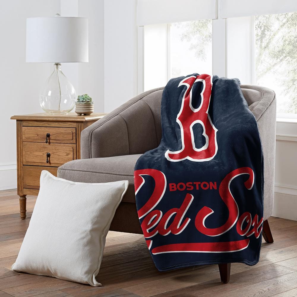 Boston Red Sox Navy and Red Fleece Throw Blanket