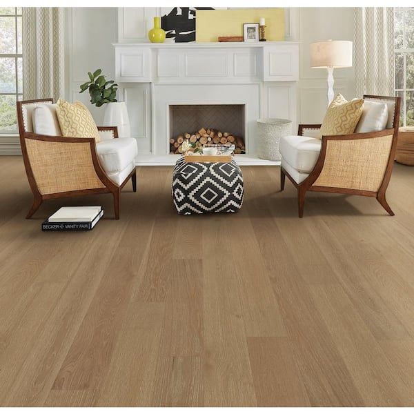 Mayhew White Oak 1/2 in. T x 7.5 in. W Tongue and Groove Wire Brushed Engineered Hardwood Flooring (31.09 sqft/case)