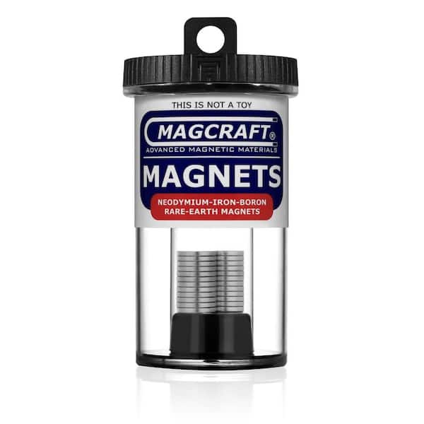 Magcraft Rare Earth 1/2 in. x 1/16 in. Disc Magnet (24-Pack)