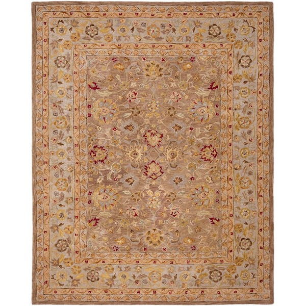 SAFAVIEH Anatolia Tan/Ivory 9 ft. x 12 ft. Border Area Rug