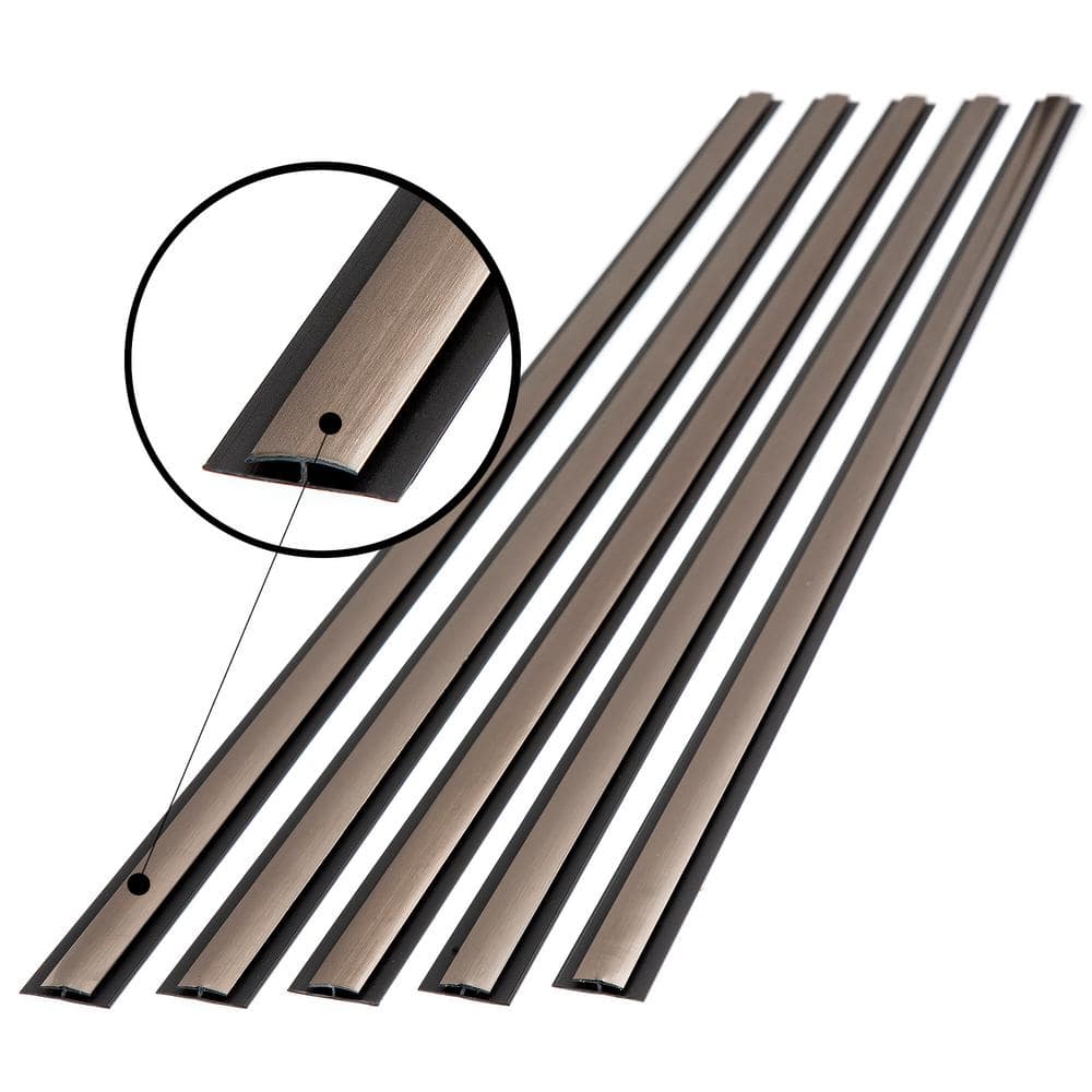 Brushed Nickel 47 in. Decorative PVC Divider Trim (5 Pack)