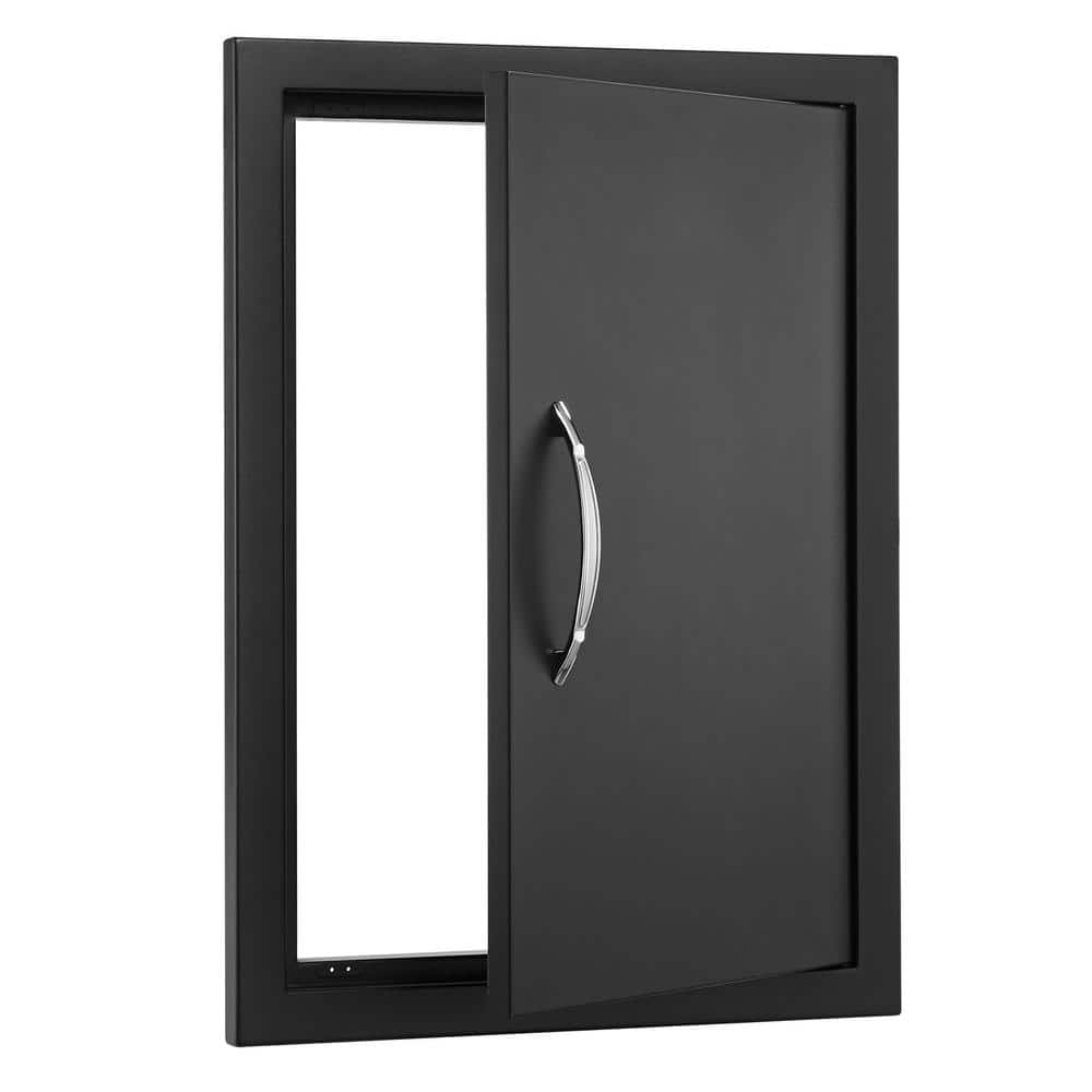 16 in. W x 22 in. H Single Outdoor Kitchen Door BBQ Access Door Cold Plate Flush Mount Door with Handle, Black price history on PriceWatchPro