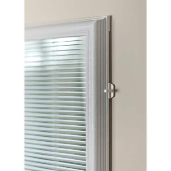 Odl White Cordless Add On Enclosed Aluminum Blinds With 1 2 In Slats For 27 Wide X 66 Length Door Windows Bwm276601 The Home Depot Odl White Cordless Add On Enclosed