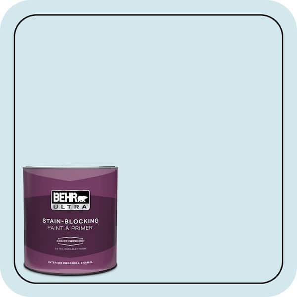 BEHR ULTRA 1 qt. #520E-1 Coastal Mist Extra Durable Eggshell Enamel Interior Paint & Primer