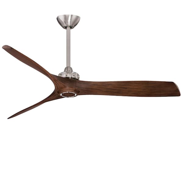 Minka Aire Aviation 60 In Indoor Brushed Nickel And Medium Maple Ceiling Fan With Remote Control F853 Bn Mm The Home Depot - 60 Inch Ceiling Fan With Remote Control