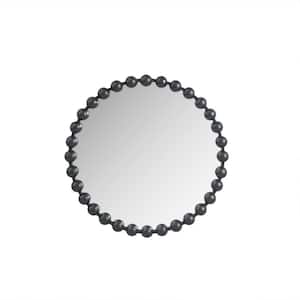 Anky 27 in. W x 27 in. H Iron Framed Round Decorative Accent Wall Mirror