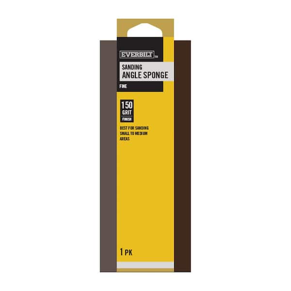 Everbilt 1 in. x 0.2 in. x 8 in. XL Dual Angled D'WALL Sanding Sponge Fine