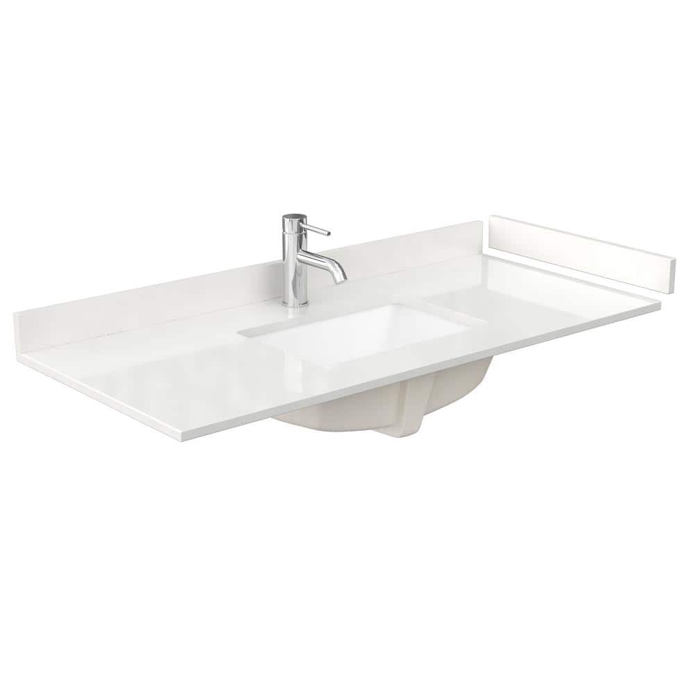 Elan 48'' Tan Oak Single Bathroom Vanity with Quartz Top