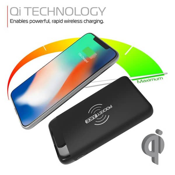 8000mAh Business Notebook QI Wireless Charger USB Power Bank + 16GB Flash 