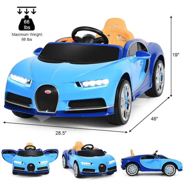 12V Licensed Bugatti Chiron Kids Ride On Car Battery Electric Cars with RC 