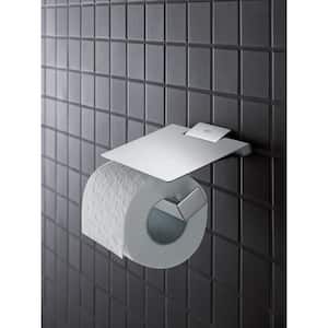 Selection Cube Wall-Mount Toilet Paper Holder with Cover in StarLight Chrome