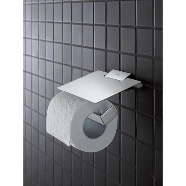 Selection Cube Wall-Mount Toilet Paper Holder with Cover in StarLight Chrome