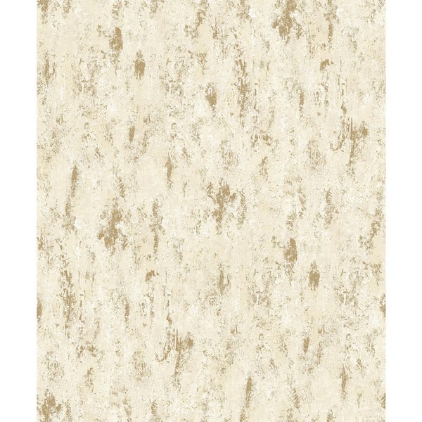 A-Street Prints Diorite Champagne Brown Splatter Wallpaper Sample