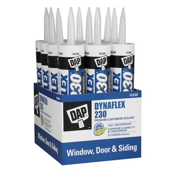 DAP Dynaflex 230 10.1 oz. Clear Premium Exterior/Interior Window, Door and Trim Sealant (12-Pack)