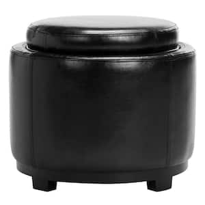 Murray Black Storage Ottoman