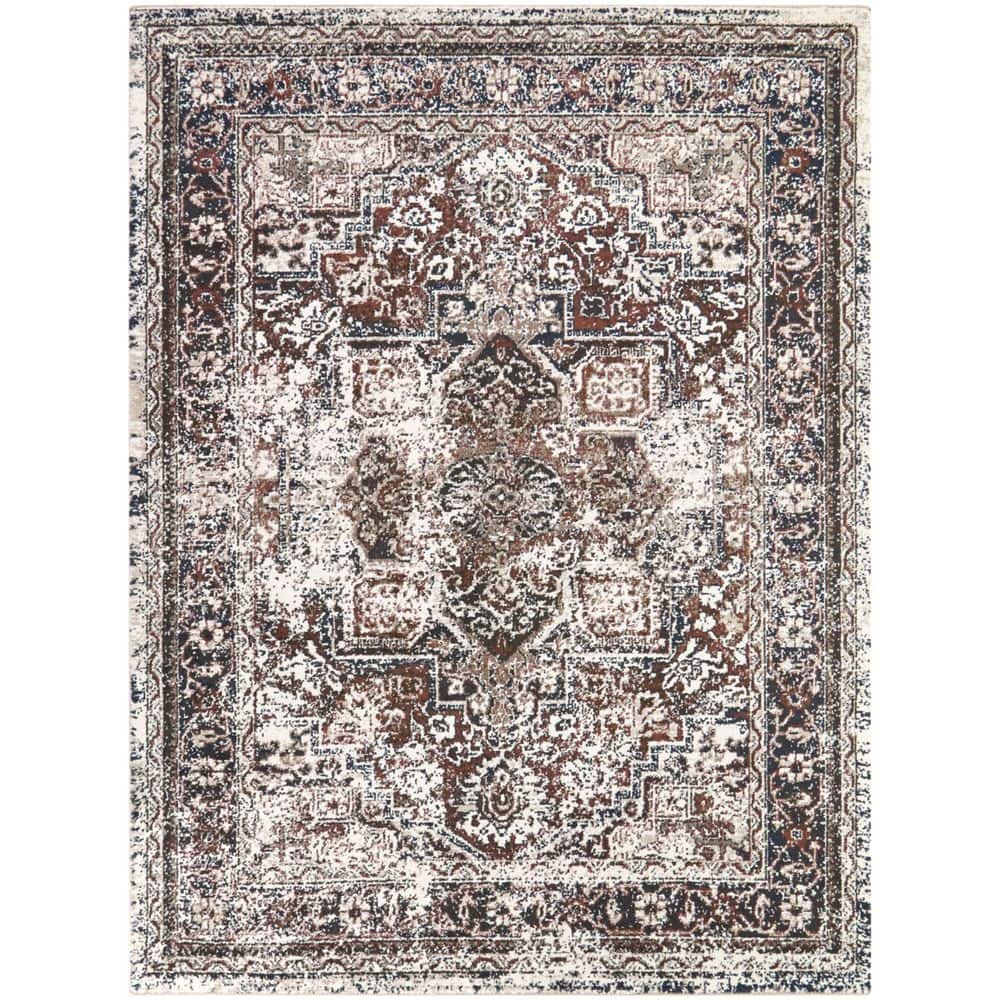 Asheim Rust/Brown 7 ft. 10 in. x 10 ft. Traditional Area Rug price history on PriceWatchPro