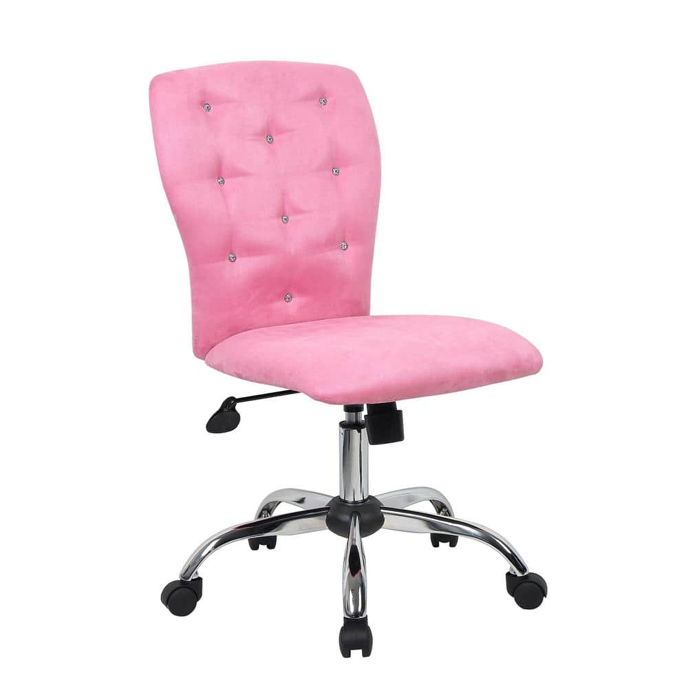 STAFFPENGUIN Office Chair, Desk Chair Ergonomic Pink Office Chair Computer Chair, Home Office Desk Chairs with Wheels Pink Desk Chair, Mid Ba