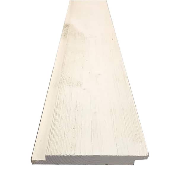 Unbranded 1 in. x 6 in. x 8 ft. Barn Wood Pre-Finished White Shiplap (6 Pieces per Box)