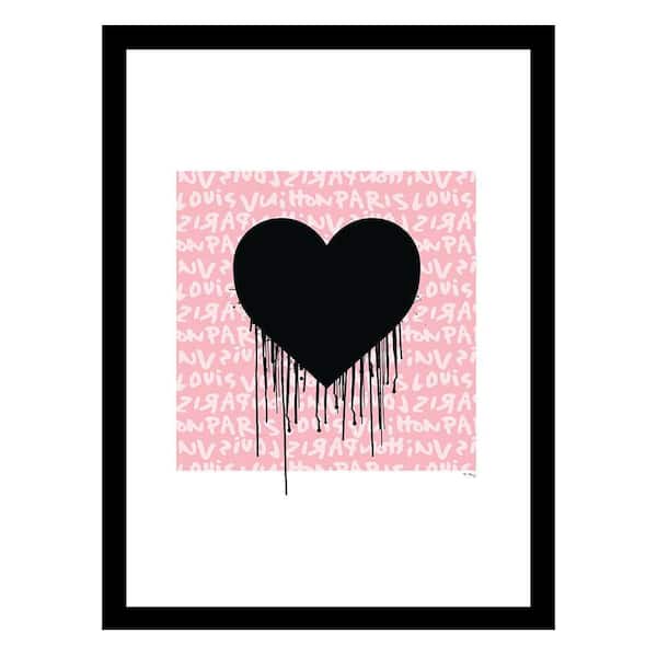 VENICE BEACH Collections Fashion Designer Heart Drip by Fairchild Paris 1 Piece Framed Graphic Print Abstract Poster Art Print 18 in. x 14 in.