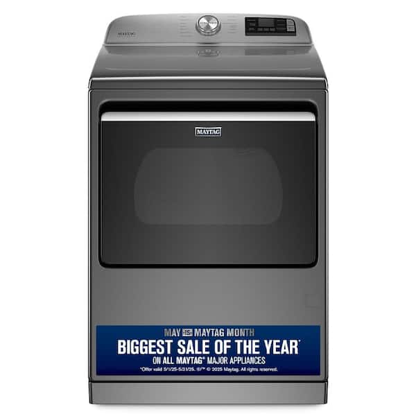 7.4 cu. ft. 120-Volt Smart Capable Metallic Slate Gas Vented Dryer with Steam and Hamper Door, ENERGY STAR