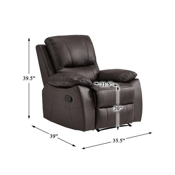 Lazzara Orina 78 in. W Pillow Top Arm Faux Leather Rectangle 3